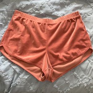 Pink velvet Hollister sleep shorts size large